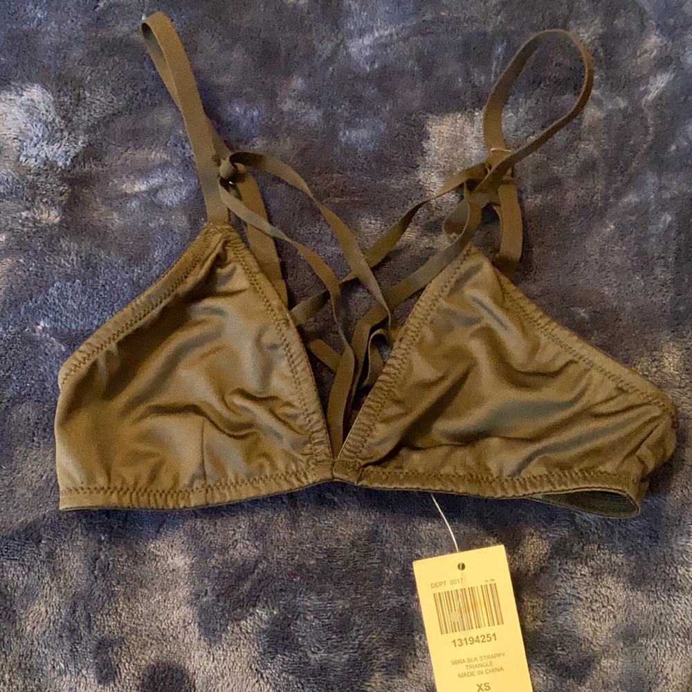 Hot Topic Black Strappy Triangle Bralette